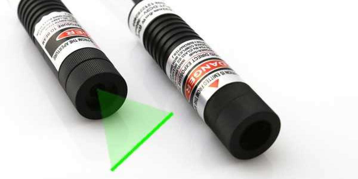 How to use a high precision 532nm green line laser module for long distance work?